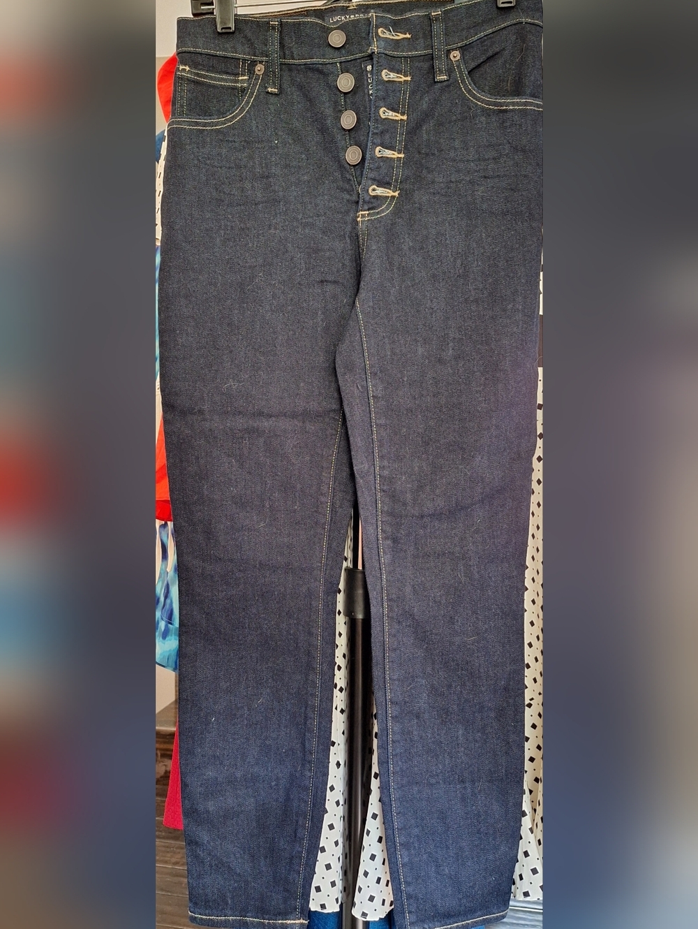 Lucky Brand Bridgette High Rise Skinny Jeans Dark Wash Button Fly Size 4/27 NWT